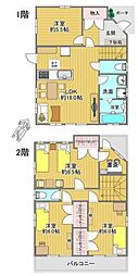 小田急小田原線 玉川学園前駅 徒歩12分の賃貸一戸建て 1階4LDKの間取り