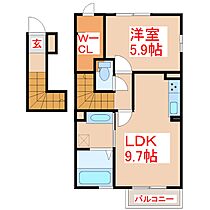 Ｃｏｕｒａｇｅ玉里  ｜ 鹿児島県鹿児島市玉里団地2丁目62番地5（賃貸アパート1LDK・2階・46.14㎡） その2