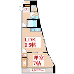 シーポート惟神 1LDKの間取図画像