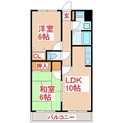 サニーコート・E 2LDKの間取図画像