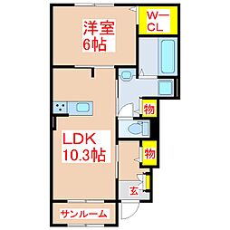 SevenStar4 1LDKの間取図画像
