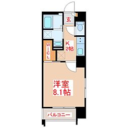 History 1Kの間取図画像