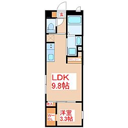 G/718 1LDKの間取図画像