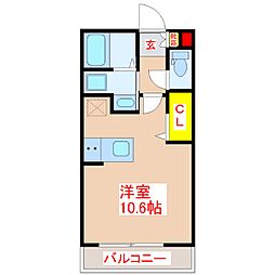 Espetar nagata ワンルームの間取図画像