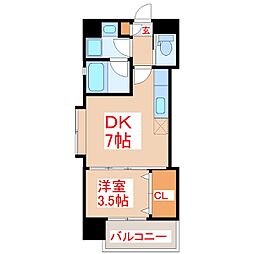 LinkuscoutIZUMI 1DKの間取図画像