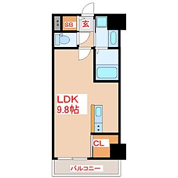 仮称)フォレストテラス ワンルームの間取図画像