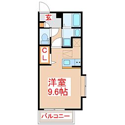 Cross ワンルームの間取図画像