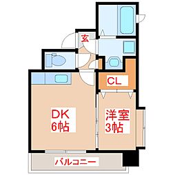 ポラリス 1DKの間取図画像