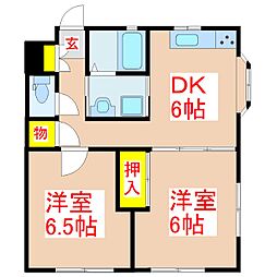 間取図画像 2DK