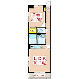 グランディールM 1LDKの間取図画像