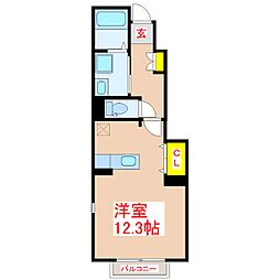 ジームスA棟 ワンルームの間取図画像