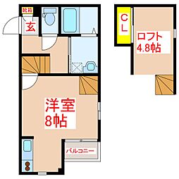 CROSS-1 ワンルームの間取図画像