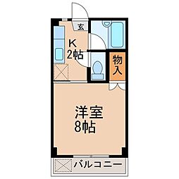 ハイツヤマモト 1Kの間取図画像