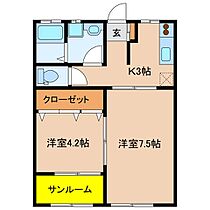 フォレストコート　Ａ棟  ｜ 鹿児島県鹿屋市川西町4307番地1（賃貸アパート2K・2階・39.00㎡） その2