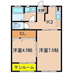 ラ テール 2階/-