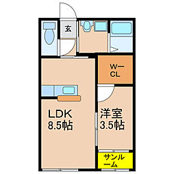 ＧｒａＶｉｓｔａ札元　Ｂ棟 2階