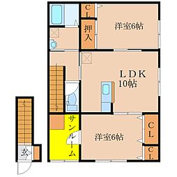 ボヌール下祓川　Ｂ棟 2階