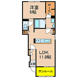 BiorlaM 1LDKの間取図画像