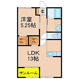 le confort 1LDKの間取図画像