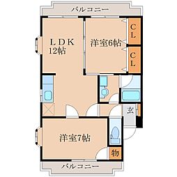 ねぎはらコーポ　Ｂ棟 2階