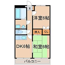メゾンそれいゆ 2DKの間取図画像