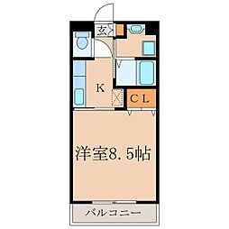 マンション・ブリランテ 1Kの間取図画像