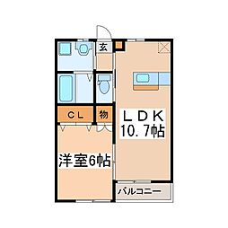 エミネンス 1LDKの間取図画像