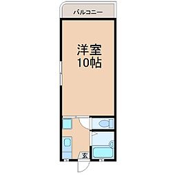 サンリブレ寿 1Kの間取図画像