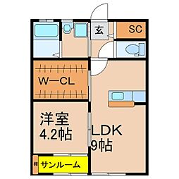 PORTE B棟 2階/-