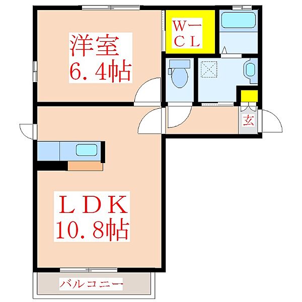 ヴェルジェＡ棟 ｜鹿児島県霧島市隼人町見次(賃貸アパート1LDK・2階・40.87㎡)の写真 その2