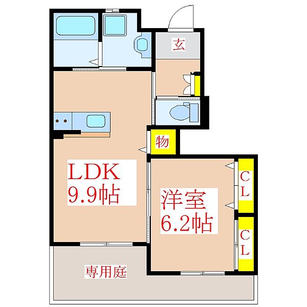 メゾン・フェリス ｜鹿児島県霧島市国分福島2丁目(賃貸アパート1LDK・1階・41.27㎡)の写真 その2