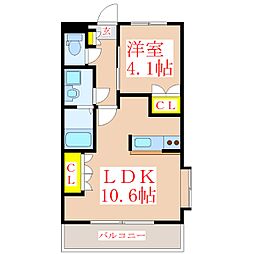 エスペラント・J 1LDKの間取図画像