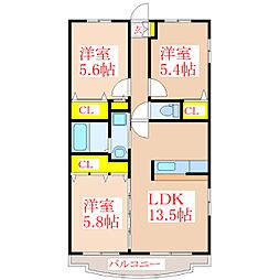 エミネンス広瀬 3LDKの間取図画像
