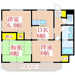 IDEE泰平 3DKの間取図画像
