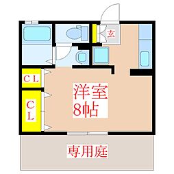 セジュームシャルム ワンルームの間取図画像