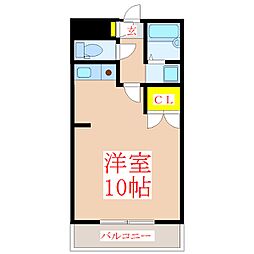 サンライズHILL ワンルームの間取図画像
