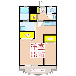 第3セレクト溝辺 ワンルームの間取図画像