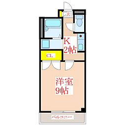 ユーミー隼人ビル 1Kの間取図画像