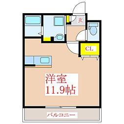 シルフィード ワンルームの間取図画像