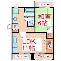 サンシャイン東谷山  ｜ 鹿児島県鹿児島市東谷山2丁目19番地13（賃貸マンション1LDK・2階・45.00㎡） その2