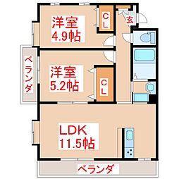 間取図画像 2LDK