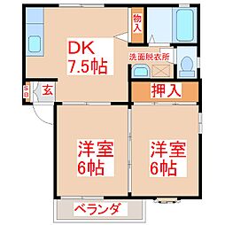 ディアス輝　Ｂ棟 2階/-