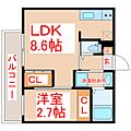 ゼフィール2階5.8万円