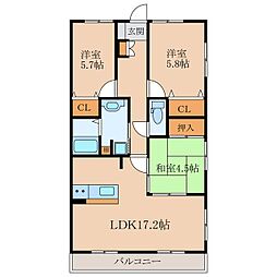アイネイアスタワー 3LDKの間取図画像