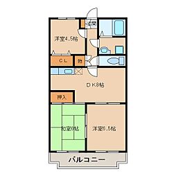 PADOLE2002 3DKの間取図画像