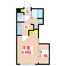 Air/one 1SKの間取図画像