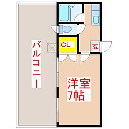 マルシェール気象台公園 1Kの間取図画像