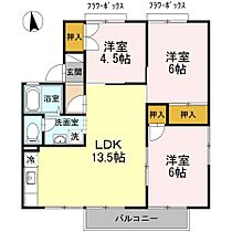 シャルム由比ヶ浜　Ｃ/Ｄ D208 ｜ 長野県松本市大字岡田松岡（賃貸アパート3LDK・2階・62.92㎡） その2