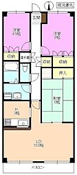 マンション渚 3LDKの間取図画像