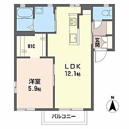 ディアスミナミA 1LDKの間取図画像
